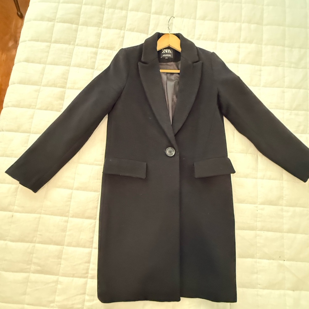 Zara Women's Black Wool Coat